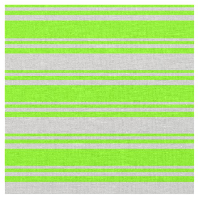 Chartreuse & Light Grey Pattern Fabric (Close Up)