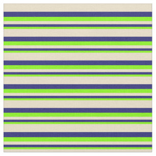 Chartreuse, Midnight Blue, and Tan Pattern Fabric