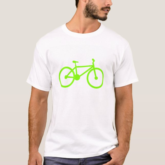 Chartreuse, Neon Green Bicycle T-Shirt (Front)