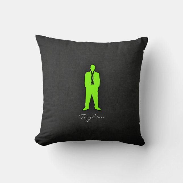 Chartreuse, Neon Green Swag Cushion (Front)