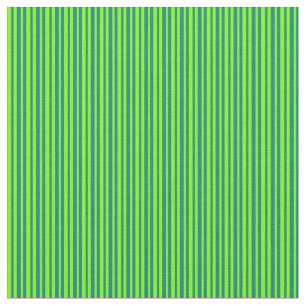 Chartreuse & Teal Lines Fabric