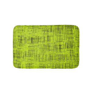 Chartreuse Tweed Bath Mat