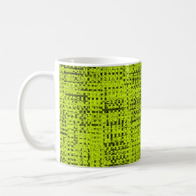 Chartreuse Tweed Coffee Mug (Left)