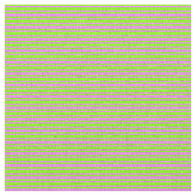 Chartreuse & Violet Coloured Lined Pattern Fabric (Close Up)