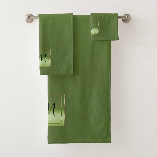 Chartreuse Yellow Green Make it Yours Gradient Bath Towel Set (Insitu)
