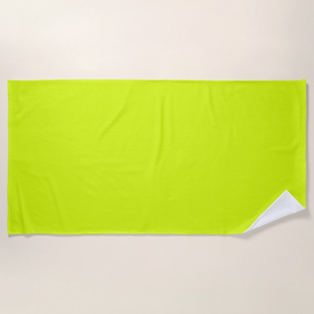 Chartreuse Yellow (solid colour)  Beach Towel (Front)