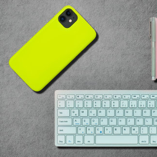 Chartreuse yellow -solid colour iPhone 11 case