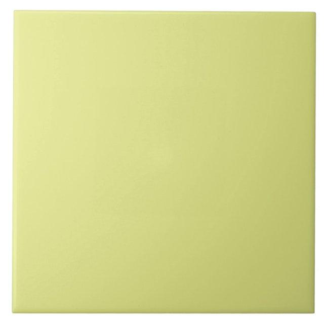 Chartreuse-Yellow solid colour Ceramic Tile (Front)