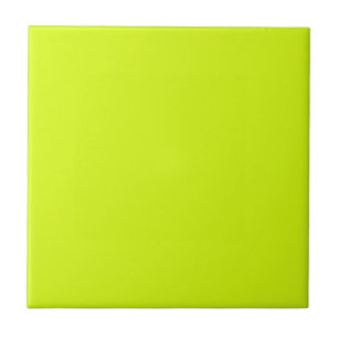 Chartreuse Yellow solid colour Ceramic Tile