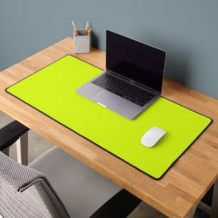 Chartreuse Yellow solid colour Desk Mat