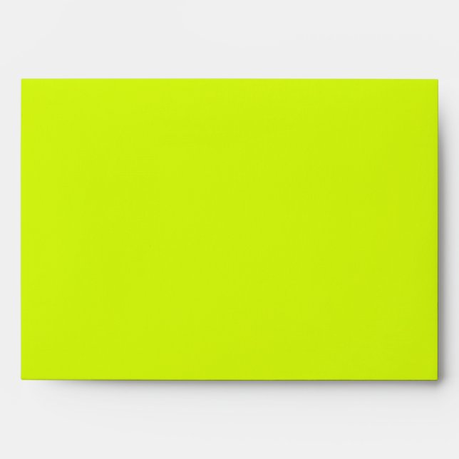 Chartreuse Yellow solid colour Envelope (Front)