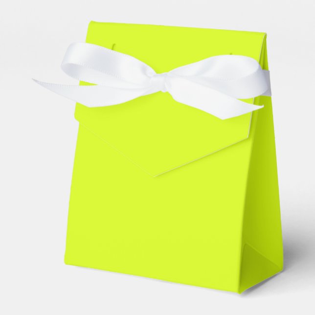 Chartreuse Yellow solid colour Favour Box (Front Side)