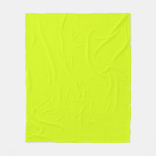Chartreuse Yellow solid colour Fleece Blanket