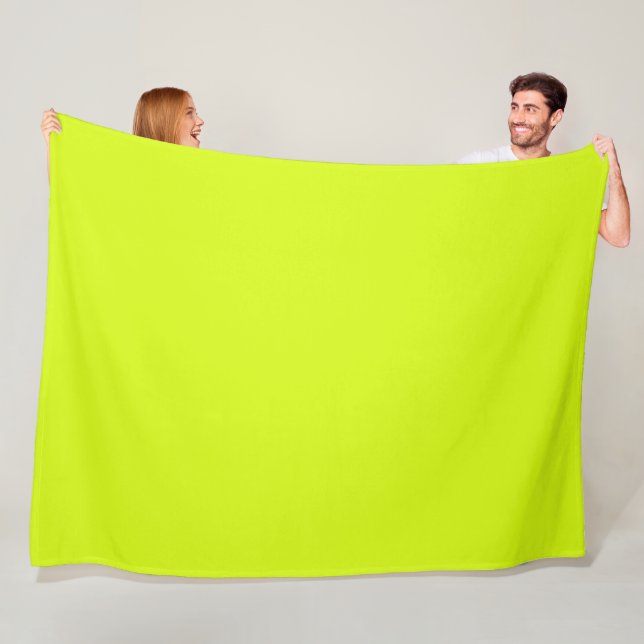  Chartreuse Yellow (solid colour)  Fleece Blanket (In Situ)