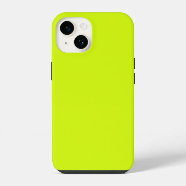 Chartreuse Yellow solid colour iPhone Case (Back)