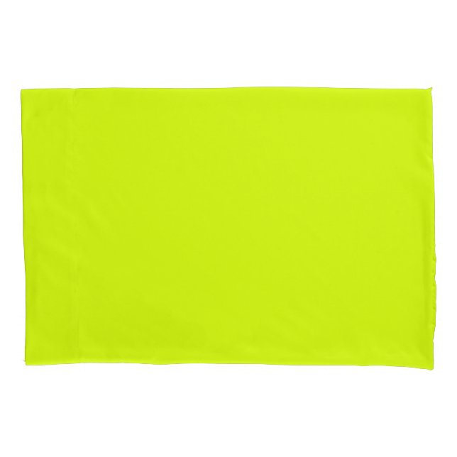 Chartreuse Yellow solid colour Pillowcase (Front)