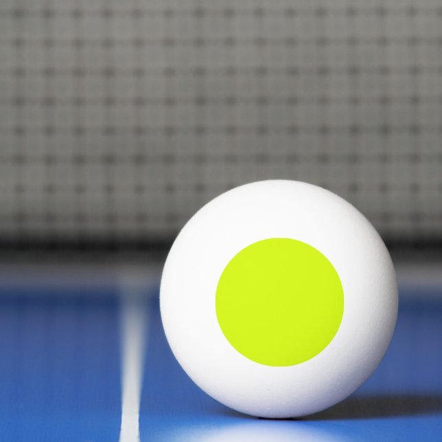 Chartreuse Yellow solid colour Ping Pong Ball (Net)
