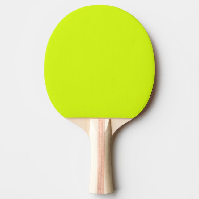 Chartreuse Yellow solid colour Ping Pong Paddle (Front)