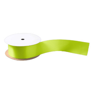 Chartreuse Yellow solid colour Satin Ribbon