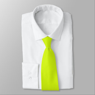 Chartreuse Yellow solid colour Tie