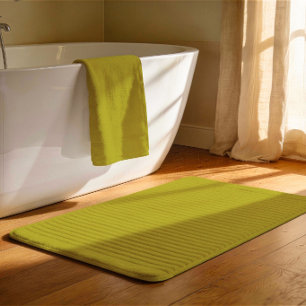 CHARTREUSE Yellowish Green Solid Colour Bath Mat