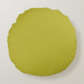 CHARTREUSE Yellowish Green Solid Colour  Round Cushion