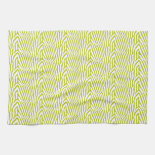 CHARTREUSE ZEBRA STRIPE TEA TOWEL