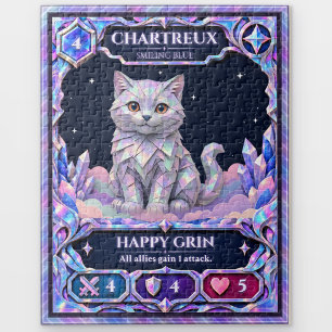 Chartreux Cat, Rainbow Foil Art Jigsaw Puzzle