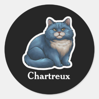 Chartreux Classic Round Sticker
