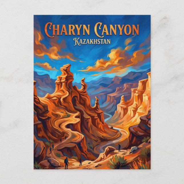 Charyn Canyon Kazakhstan Postcard (Front)
