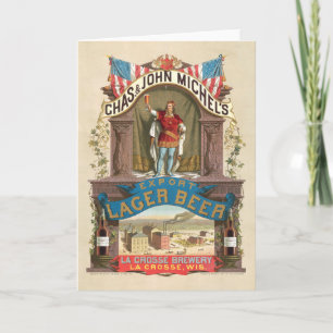 Chas. & John Michel’s Export Lager Beer Card