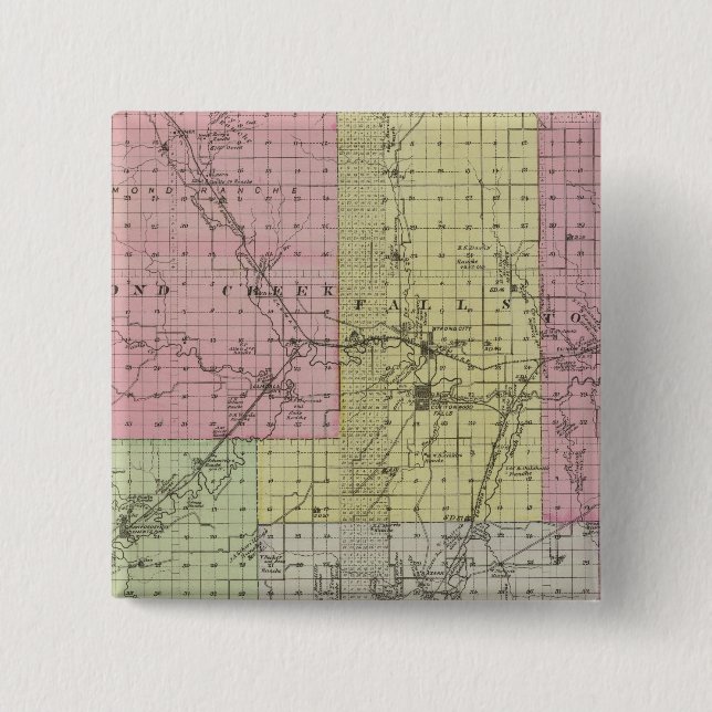 Chase County, Kansas 15 Cm Square Badge (Front)