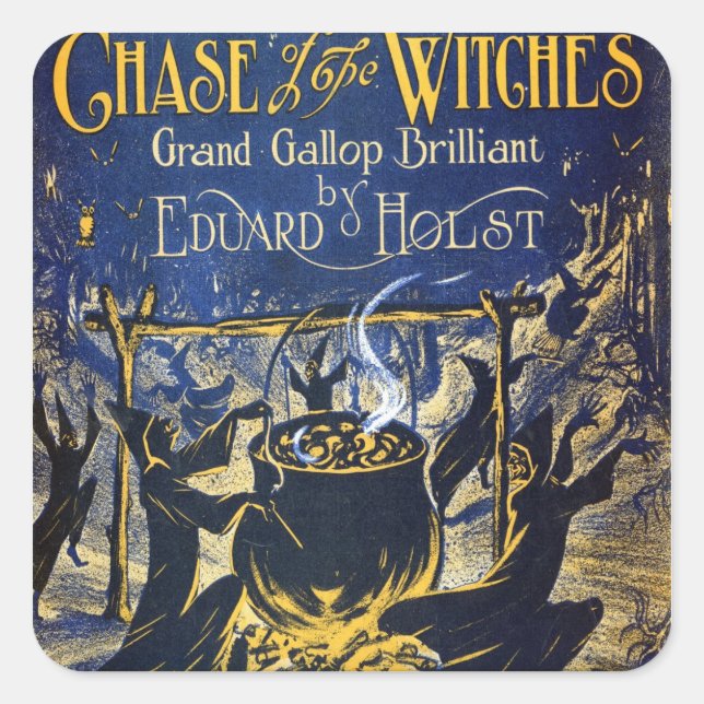 Chase of the Witches Square Sticker (Front)