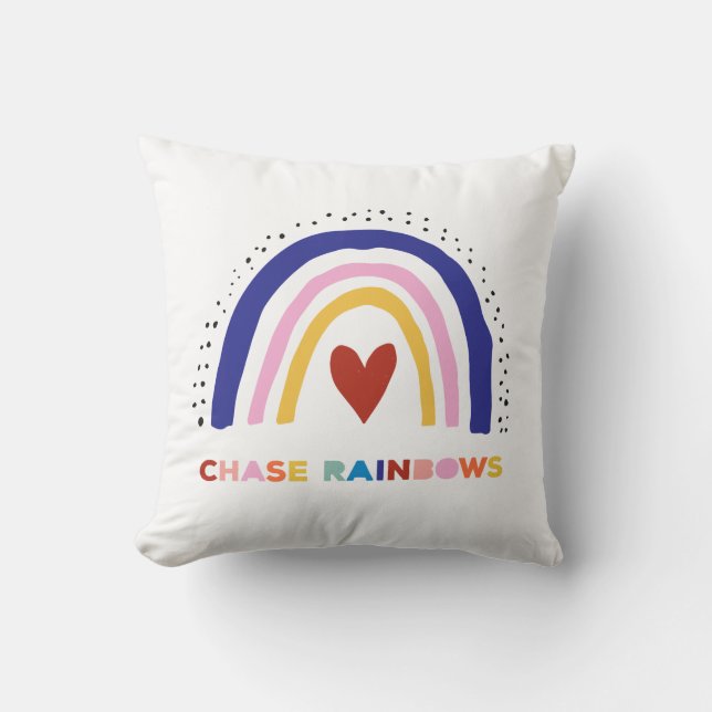 Chase Rainbows Throw Pillow (Front)