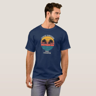 Chase Sunshine Find Paradise Vintage Sunset T-Shirt