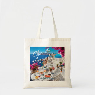 Chase The Aegean Life Santorini Blue Domes Tote Bag