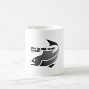 Chase the catch, conquer the waves. coffee mug