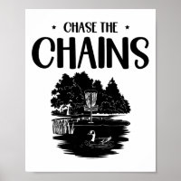 Chase The Chains Disc Golf Frisbee Art