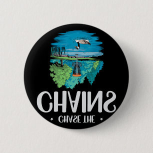 Chase The Chains Disc Golf Scenic Nature 6 Cm Round Badge