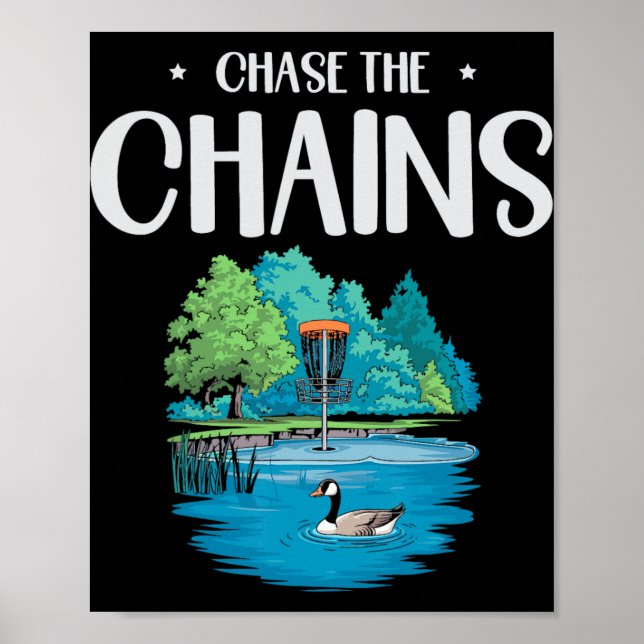 Chase The Chains Disc Golf Scenic Nature  Poster (Front)