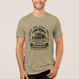Chase the Dust Trails®: Adventure Echoes™ Retro RV Tri-Blend Shirt