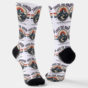 Chase The Horizon Trail Running Club Vintage Tee Socks