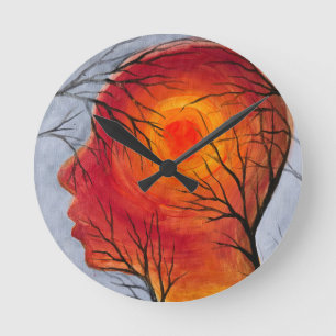 Chase the inner sun round clock