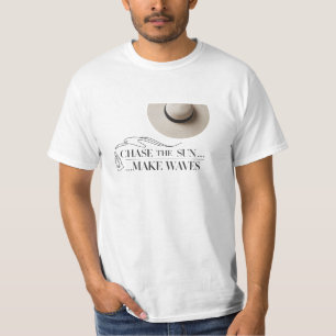 Chase the Sun, Make Waves – Minimalist Beach Tee