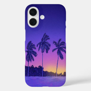 Chase the Sun – Tropical Palm Tree Sunset Vibe iPhone 16 Case