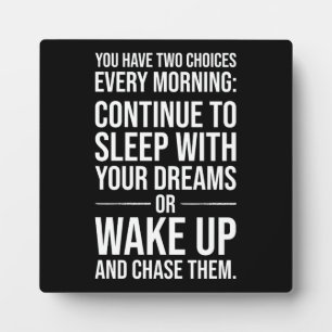 Chase Your Dreams - Gym, Hustle, Success, Inspire Plaque