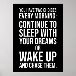 Chase Your Dreams - Gym, Hustle, Success, Inspire Poster