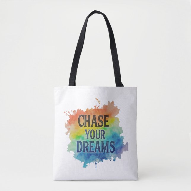 Chase Your Dreams Shoulder Tote Bag (Front)