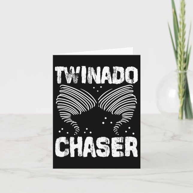 Chaser Funny Mum Dad Twin Parents  Card (Front)