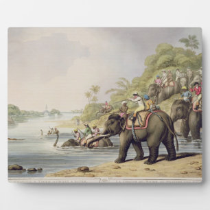 Chasing a Tiger across a River, from "Oriental Fie Plaque